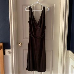 Ann Taylor chocolate brown sleeveless dress